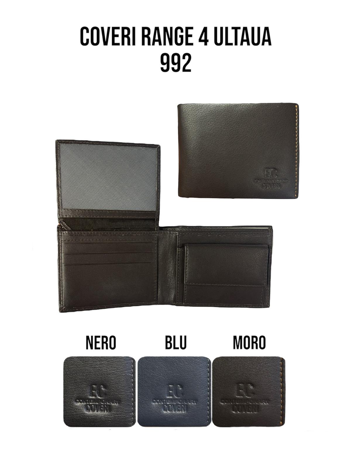 EC Coveri Men's Wallet in real leather 9.3x12.2cm 992# (copy)