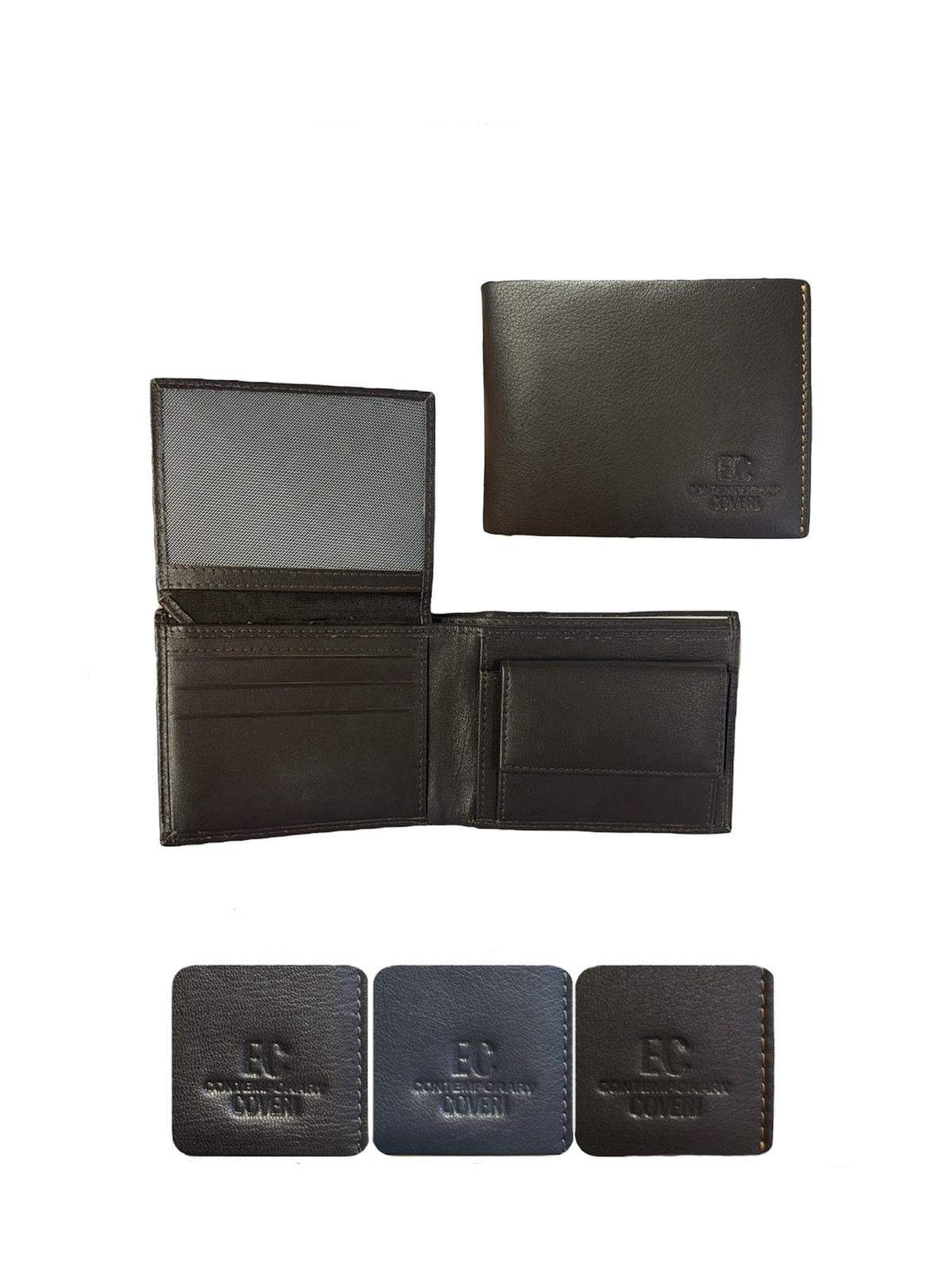 EC Coveri Men's Wallet in Real Leather 9.3x12.2cm Range-4-ultaua-992 #