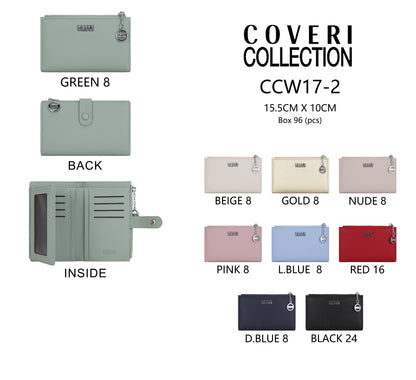 Coveri Collection Portafoglio Donna con Zip CCW17-2 - 15.5x10 cm