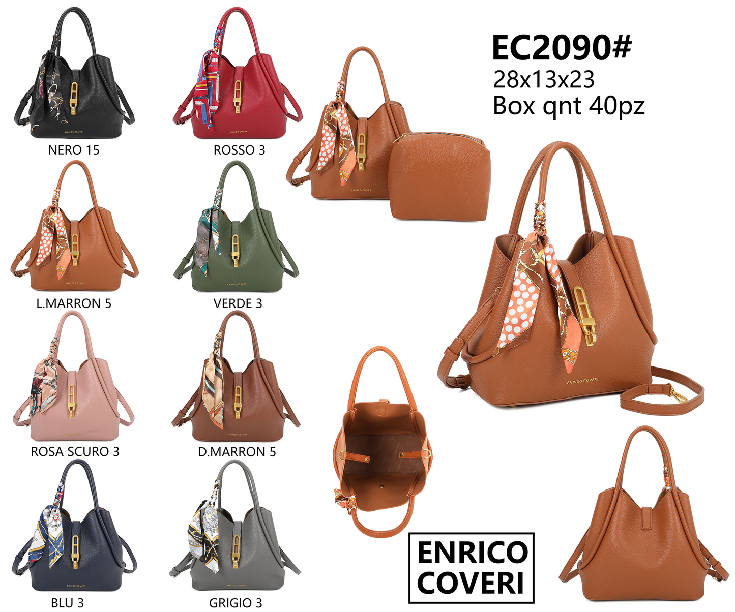 Enrico Coveri Borsa a Tracolla 28x13x23cm EC2090#