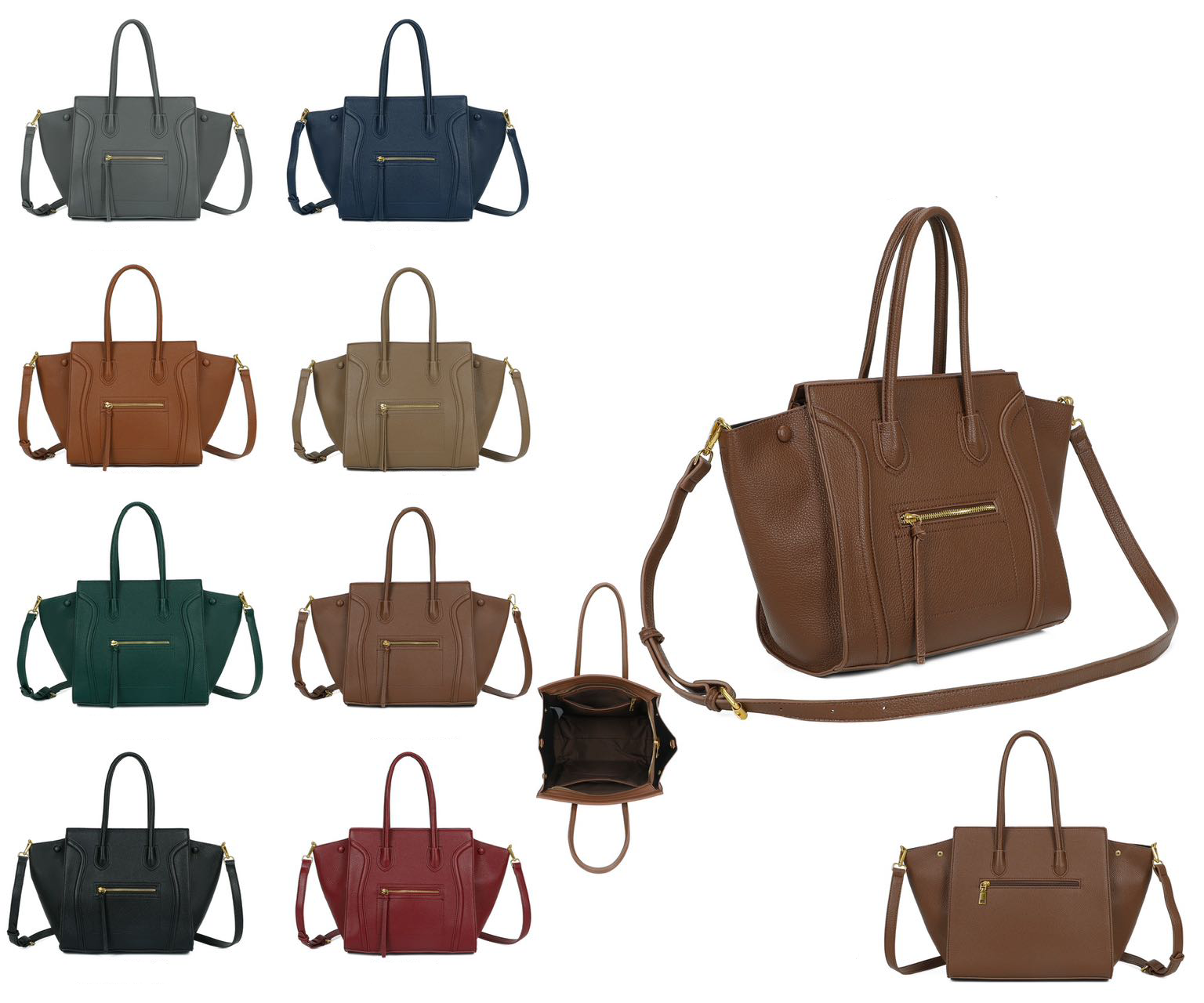 Enrico Coveri EC3138 Tote and Cheas Bags - κομψότητα και χώρος σε 9 χρώματα 45x14x29 cm