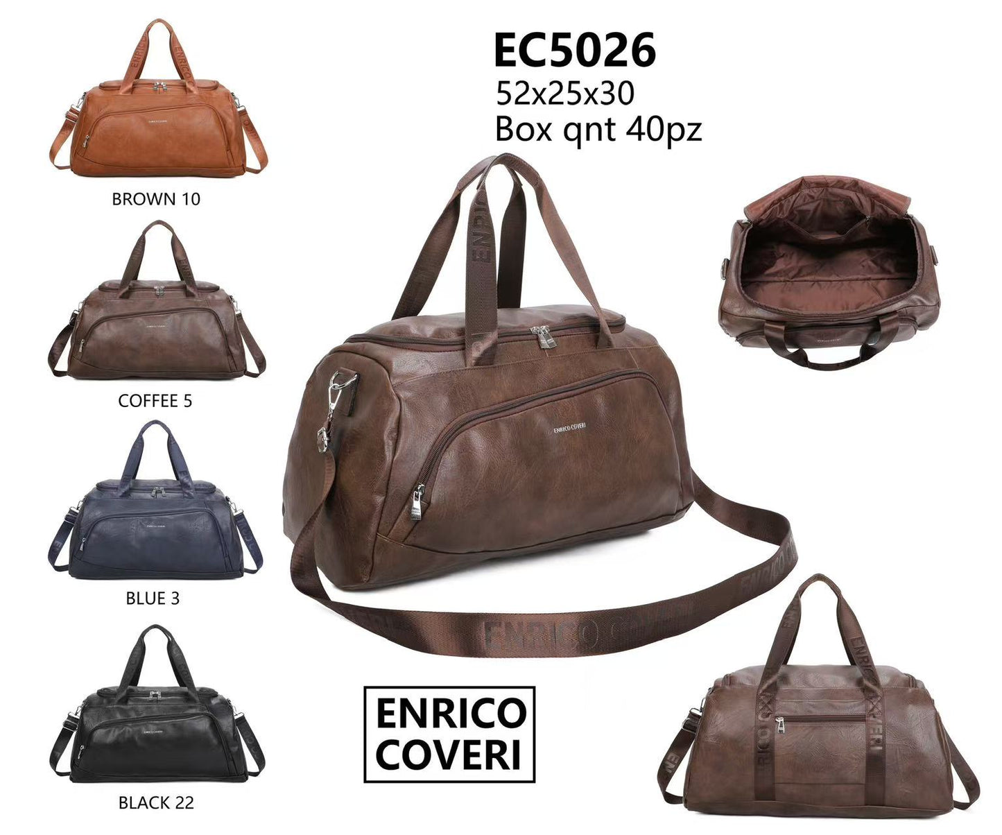 Enrico Coveri Borsa da Viaggio EC5026 - 52x25x30 cm