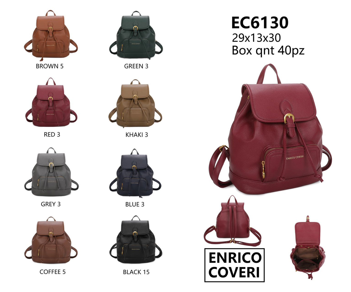 Enrico Coveri EC6130 - Women's backpack 29x13x30 cm