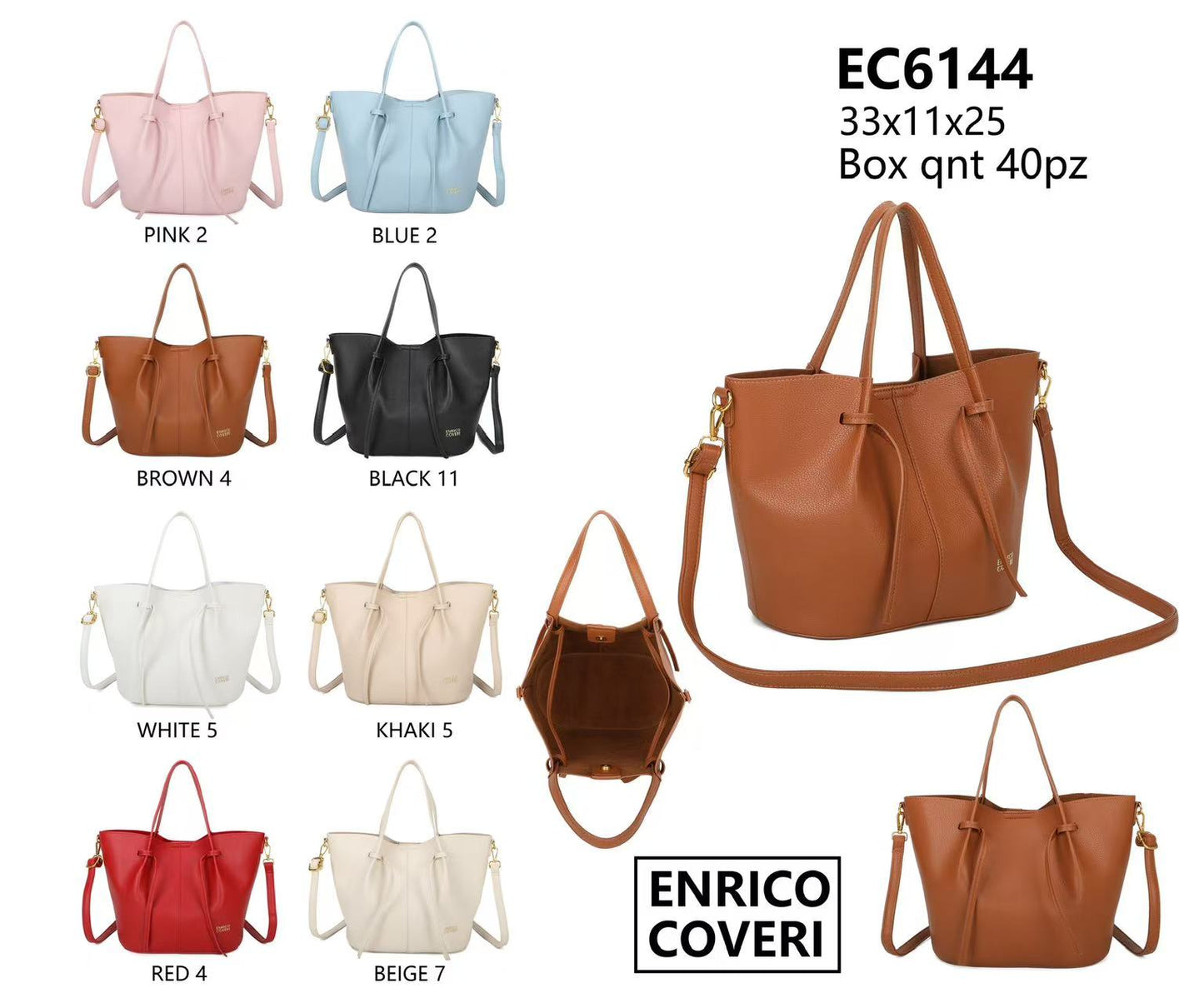 Enrico Coveri Shopper bag ec6144 - 33x11x25 cm