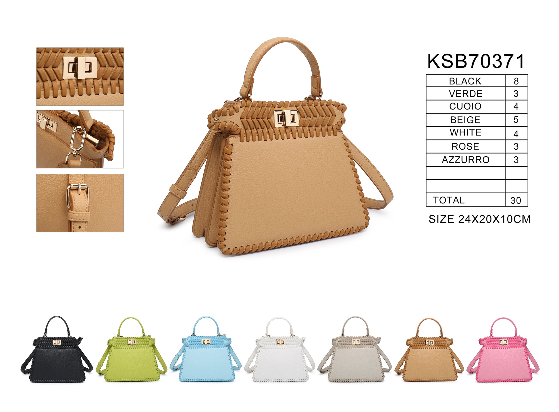 Kassandra Borsa a Tracolla 24x20x10cm KSB70371# - Allingro