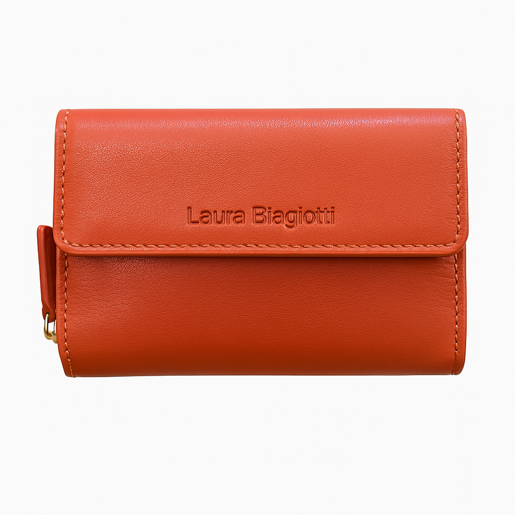 LAURA BIAGIOTTI Portafoglio Donna in Vera Pelle 760-32 RFID 13,5x10x4 cm