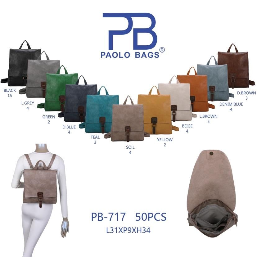 Paolo Bags Zaino L31XP9XH34 cm 100% PU PB-717# - Allingro