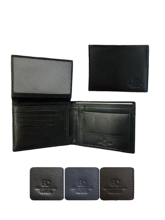 EC Coveri Men's Wallet en cuir réel 9.3x12.2 cm Range-4-Ultaua-292 #