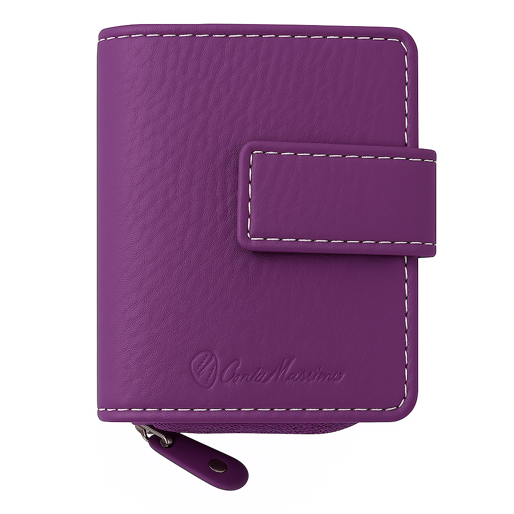 Portafoglio Donna Grande In Pelle – Con 15+ Tasche, Chiusura A Pulsante E Protezione RFID, Ideale Per Viaggi