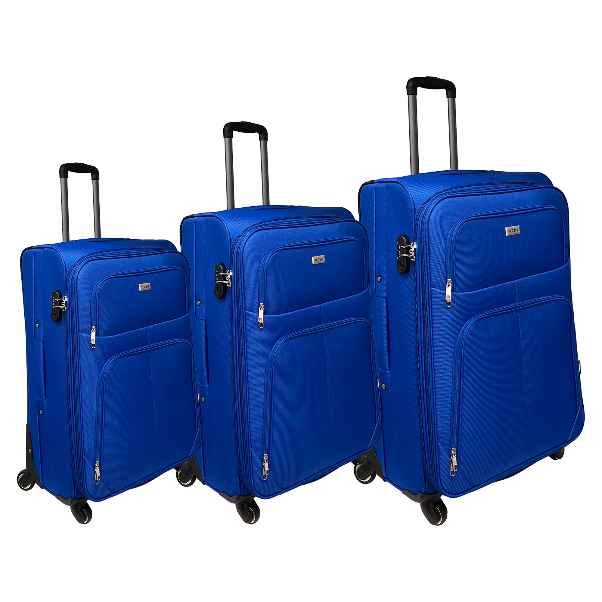 Set Valigie Set Trolley Valigia Semirigide In Tessuto A Ruote