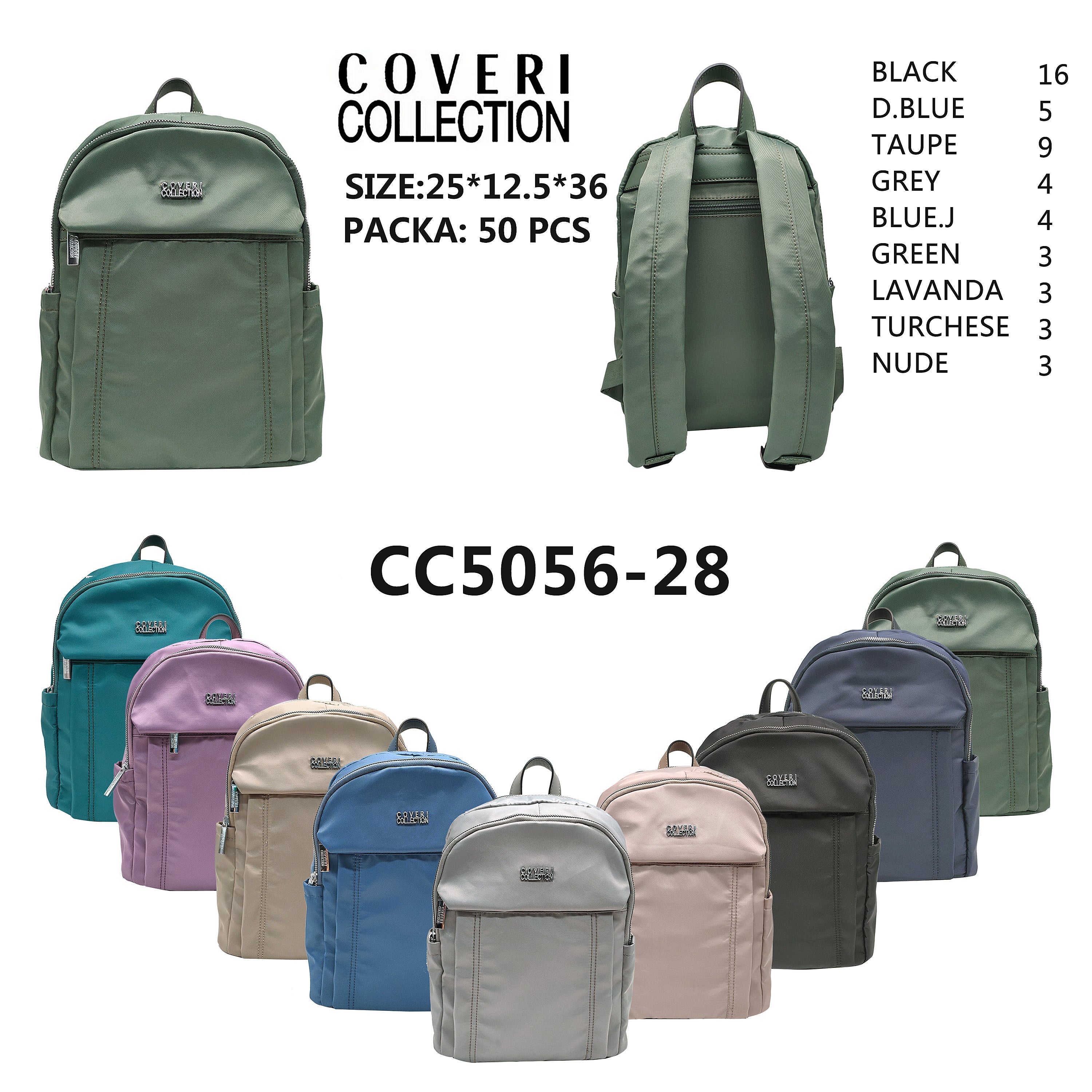 Coveri Collection Travel Backpack CC5056-28